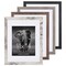 Americanflat Photo Frame Set with Mat - Set of 4 - Farmhouse Decor Picture Frames - Shatter Resistant Glass - Hanging Hardware - Includes Easel